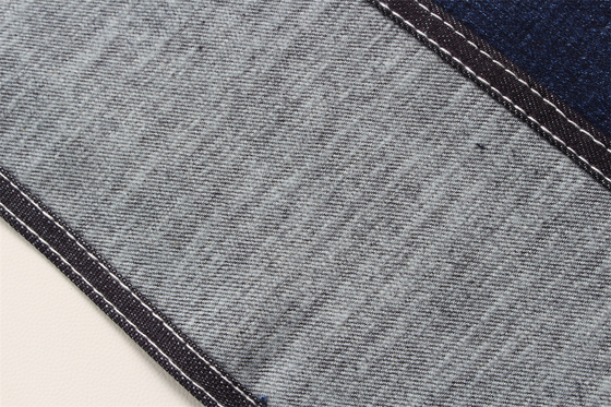 11.8 Oz Cross Slub Cotton Mixed Spandex Blue Denim Fabric For Man 청바지 스트레치 인도 시장 스타일