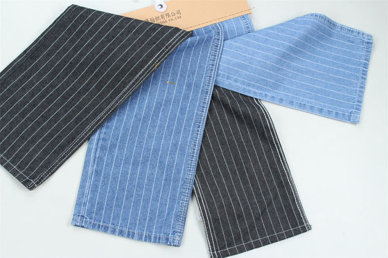 7 Onces 100% Cotton Stripe Denim Jeans Fabric For Shirts