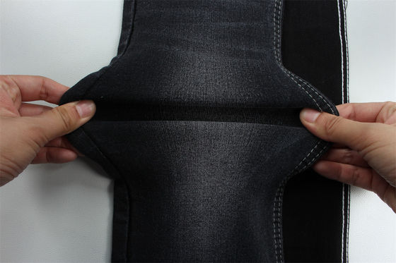 풀 라이크라 사틴 직물 블랙 블랙 하이 스트레치 젠임 천