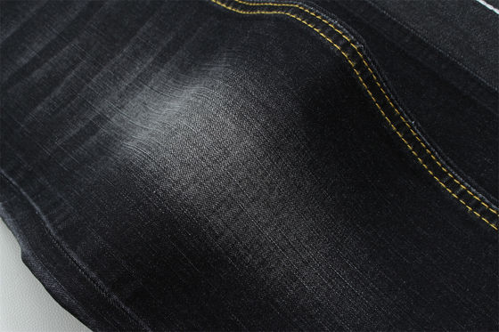 어린이 및 여성 청바지를 위한 짙은 검정색 하이 스트레치 슬럽 데님 원단