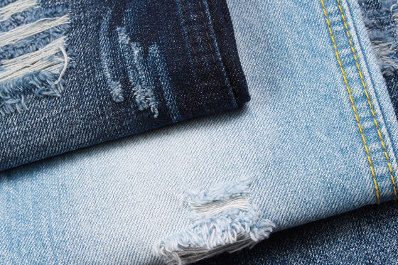 12온스 100% 코튼 젠스 크로스 해치 슬러브 산포라이징 젠스 천