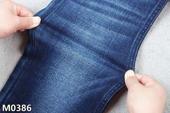 교차 해치를 가진 진한 파란색 10.2Oz 면 폴리에스테 스판덱스 데님 직물