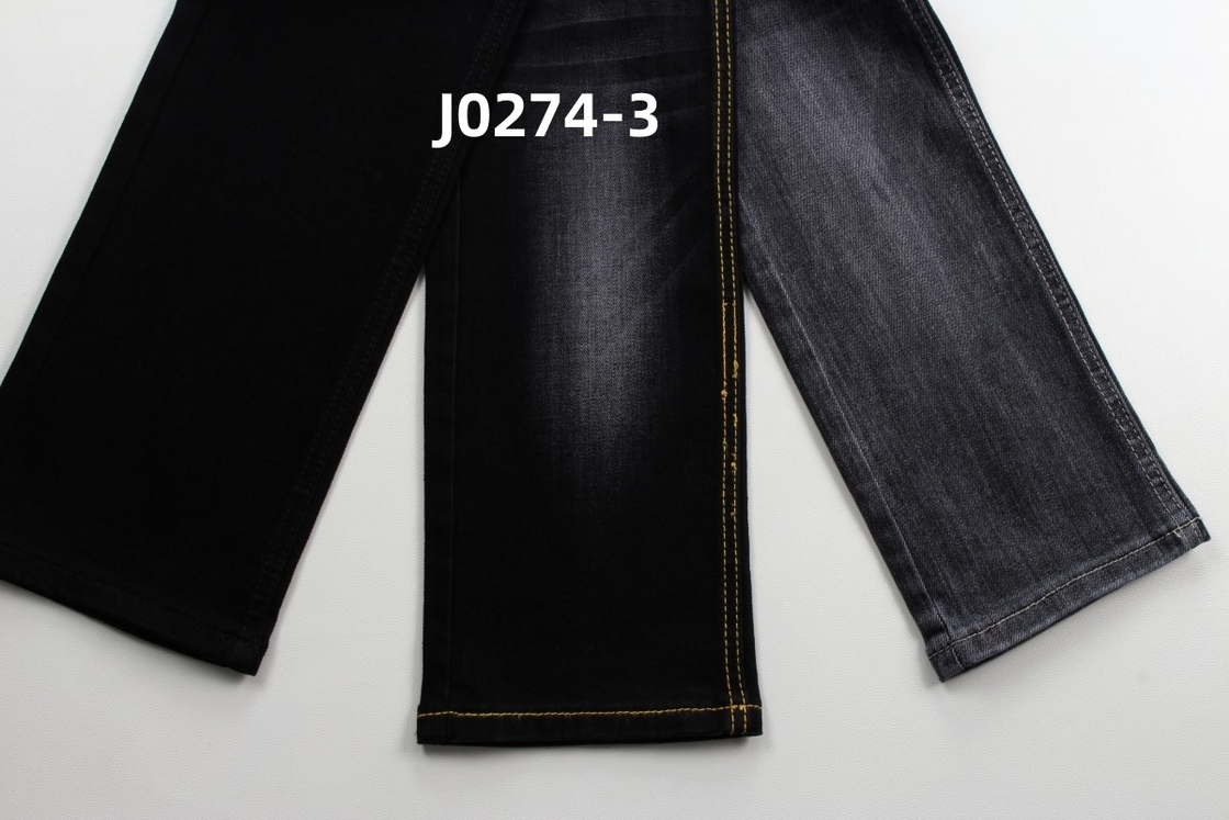 10 Oz Warp Slub High Stretch Black Backside 직사된 젠스 천