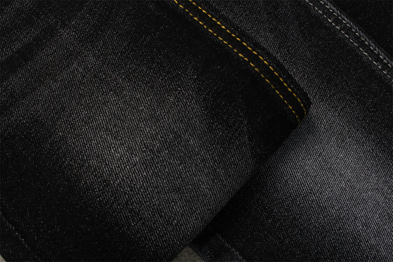 스트레치 11.5oz 면 스판덱스 데님 원단 유황 검정 170cm 전체 폭