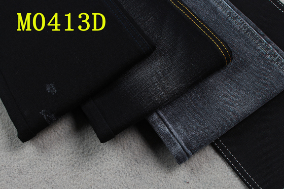 11.5온스 크로스샤치  Sulphur Black Denim Fabric For Jeans 2% Spandex High Stretch 58/59