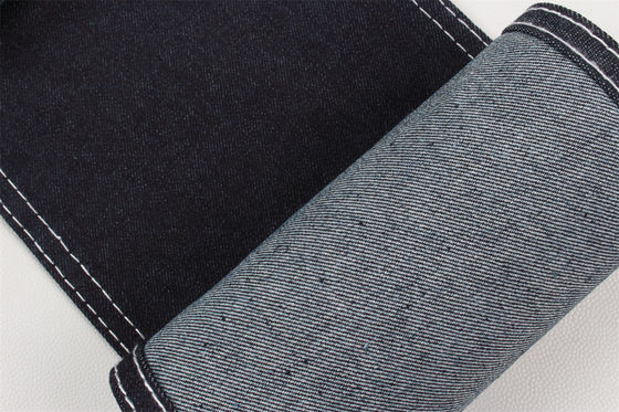 좋은 가격 어두운 파란색 고 스판덱스 면공 폴리에스터 스트레치 젠스 직물 온라인으로