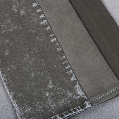 좋은 가격 8.5 온스 해군 녹색 파워 스트레치 면공 폴리에스터 스판덱스 젠스 청바지 직물 제조업체 온라인으로