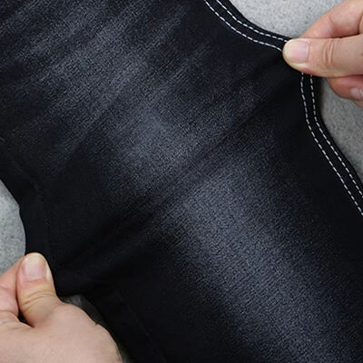 좋은 가격 레디 스탁 여성 청바지 또는 소녀 바지용 10.2 OZ 고신축 블랙/블랙 데님 원단 온라인으로