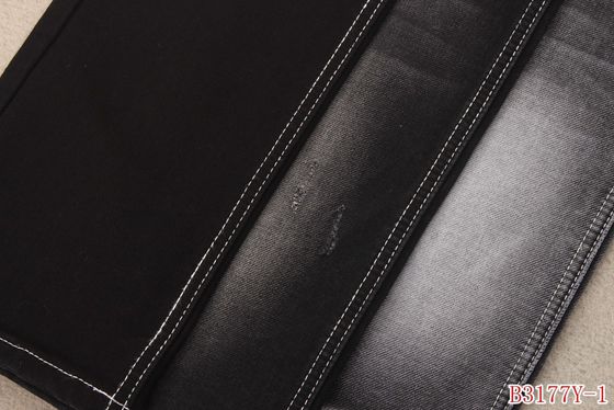 좋은 가격 12 온스 인조 가짜 니트 데님 한도 니트 데님 직물 73 면화 23 폴리에스테르 1 스판덱스 온라인으로