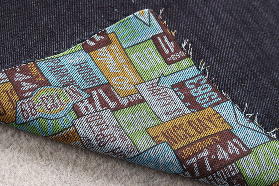 좋은 가격 13개 온스 데님 면 능직물은 인쇄 패턴 표면과 후면을 특화했습니다 온라인으로